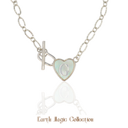 My Letter Tag Toggle Silver Bracelet